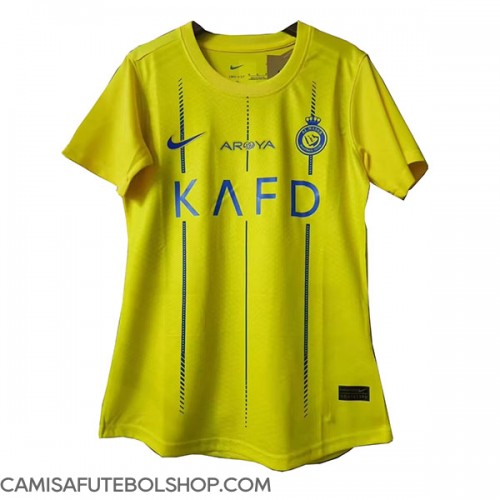 Camisa de time de futebol Al-Nassr Replicas 1º Equipamento Feminina 2023-24 Manga Curta